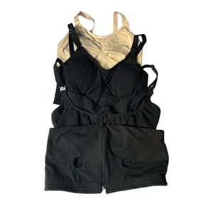 Maternity Nursing and Pumping Bras Wirefree Black Nude Size Large